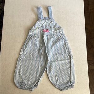Vintage Toddler OshKosh B’Gosh Blue and White Striped Overalls